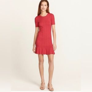 J Crew Ribbed Knit Flare Mini Dress - BLACK - NWOT